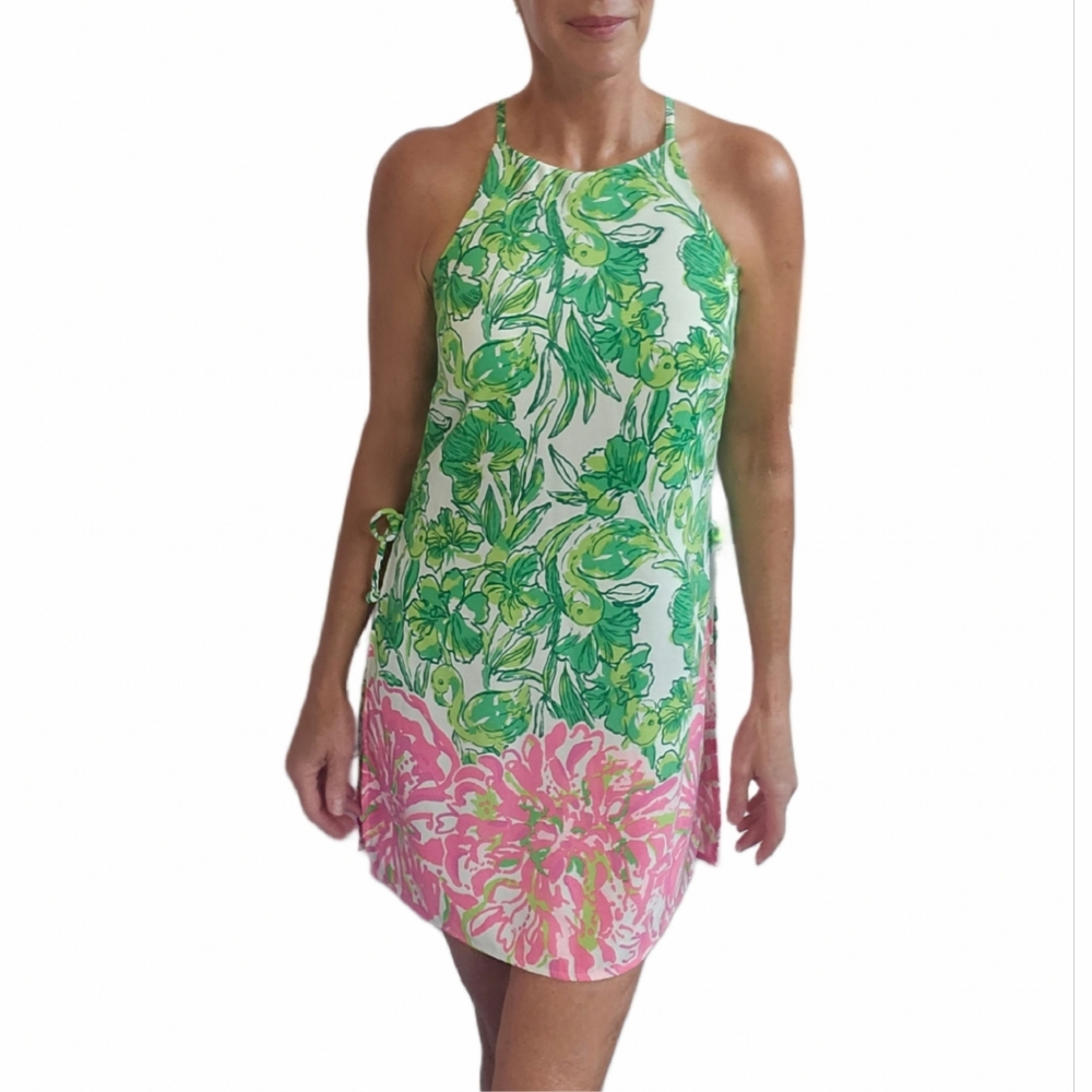 LILLY PULITZER Pearl Resort White Flamingle Engineered Romper - Picture 5 of 16